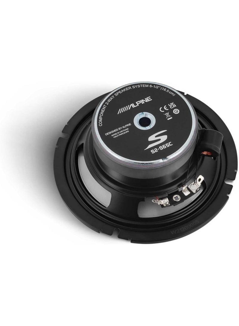 Alpine S2-S65C 6.5" Component 2-Way Car Audio Speakers – 240W Peak / 80W RMS - Image 3